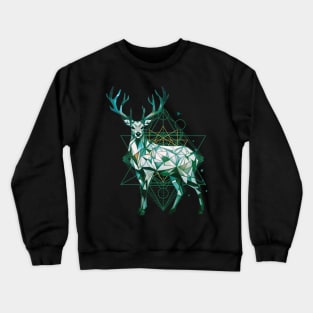 Geometric Deer Crewneck Sweatshirt